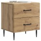 vidaXL Κομοδίνο Artisan Δρυς 43 x 34,5 x 47,5 εκ Επεξεργασμένο Ξύλο