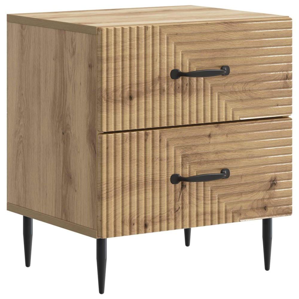 vidaXL Κομοδίνο Artisan Δρυς 43 x 34,5 x 47,5 εκ Επεξεργασμένο Ξύλο