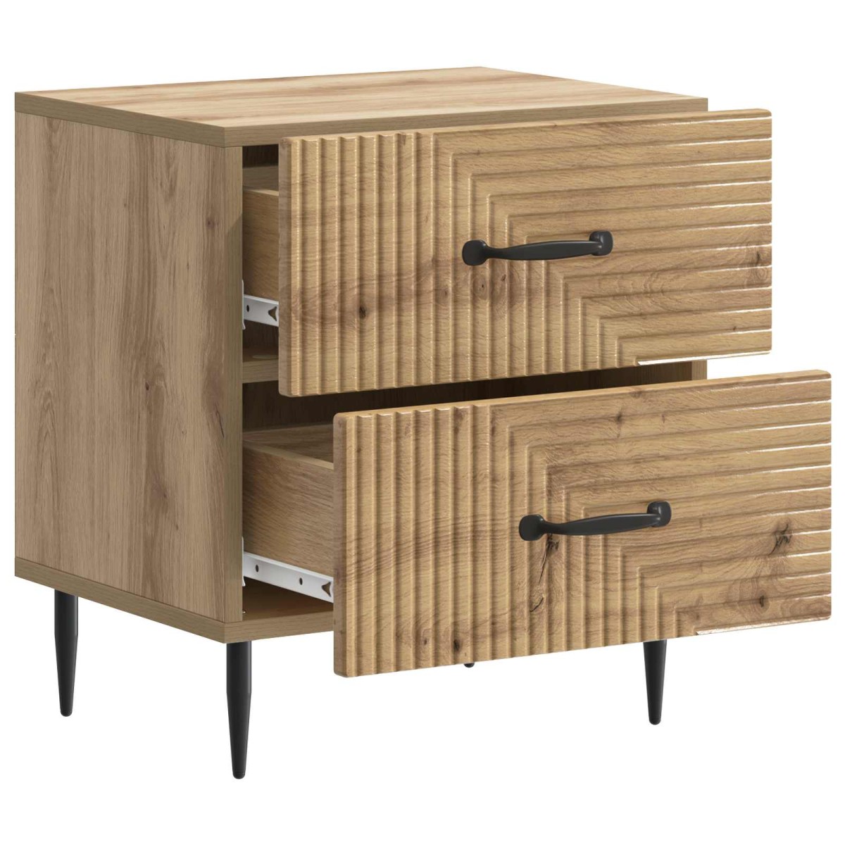vidaXL Κομοδίνο Artisan Δρυς 43 x 34,5 x 47,5 εκ Επεξεργασμένο Ξύλο