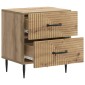 vidaXL Κομοδίνο Artisan Δρυς 43 x 34,5 x 47,5 εκ Επεξεργασμένο Ξύλο