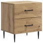 vidaXL Κομοδίνο Artisan Δρυς 43 x 34,5 x 47,5 εκ Επεξεργασμένο Ξύλο