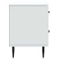 vidaXL Κομοδίνο Λευκό 62 x 34,5 x 47,5 εκ Επεξεργασμένο Ξύλο