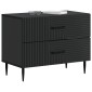 vidaXL Κομοδίνο Μαύρο 62 x 34,5 x 47,5 εκ Επεξεργασμένο Ξύλο