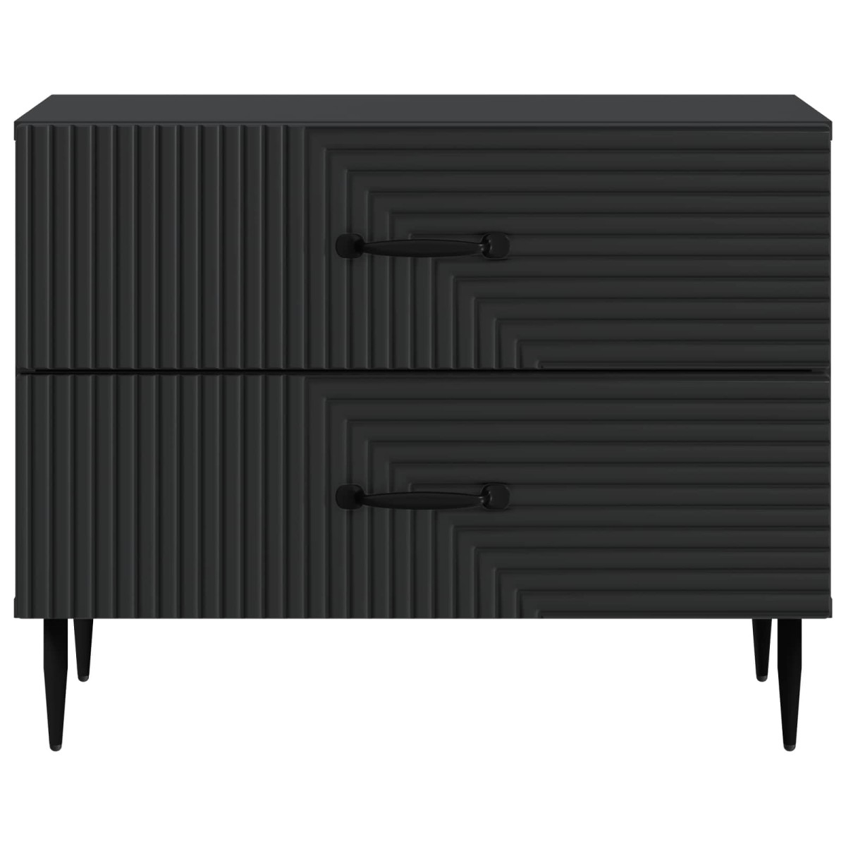 vidaXL Κομοδίνο Μαύρο 62 x 34,5 x 47,5 εκ Επεξεργασμένο Ξύλο