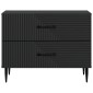 vidaXL Κομοδίνο Μαύρο 62 x 34,5 x 47,5 εκ Επεξεργασμένο Ξύλο