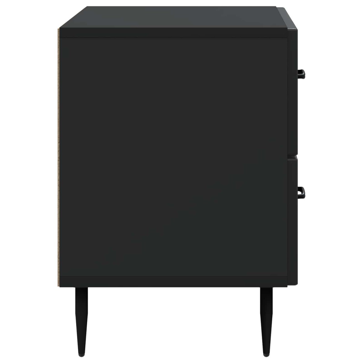 vidaXL Κομοδίνο Μαύρο 62 x 34,5 x 47,5 εκ Επεξεργασμένο Ξύλο