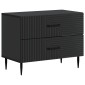 vidaXL Κομοδίνο Μαύρο 62 x 34,5 x 47,5 εκ Επεξεργασμένο Ξύλο