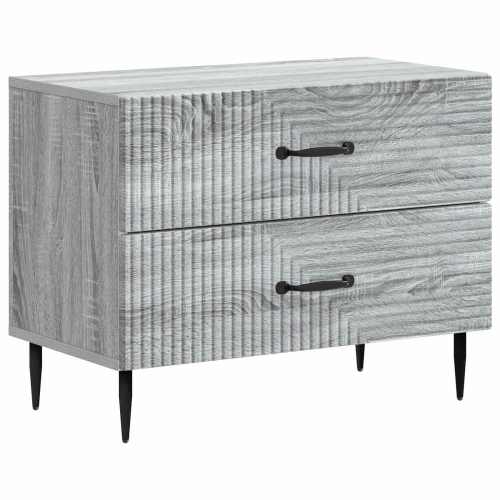 vidaXL Κομοδίνο Γκρι Sonoma 62 x 34,5 x 47,5 εκ Επεξεργασμένο Ξύλο