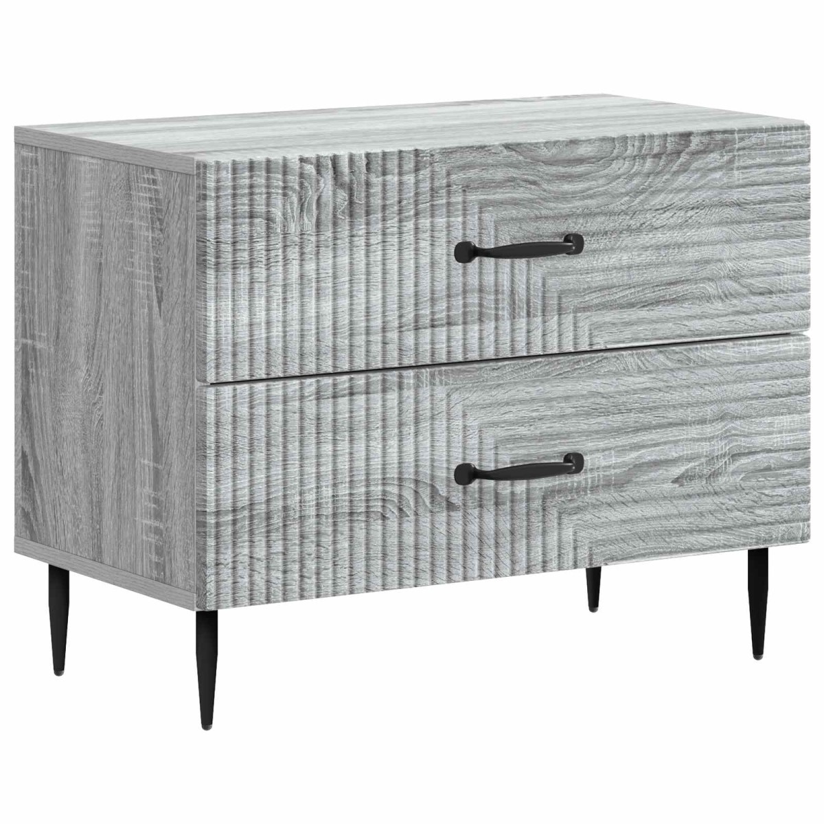 vidaXL Κομοδίνο Γκρι Sonoma 62 x 34,5 x 47,5 εκ Επεξεργασμένο Ξύλο