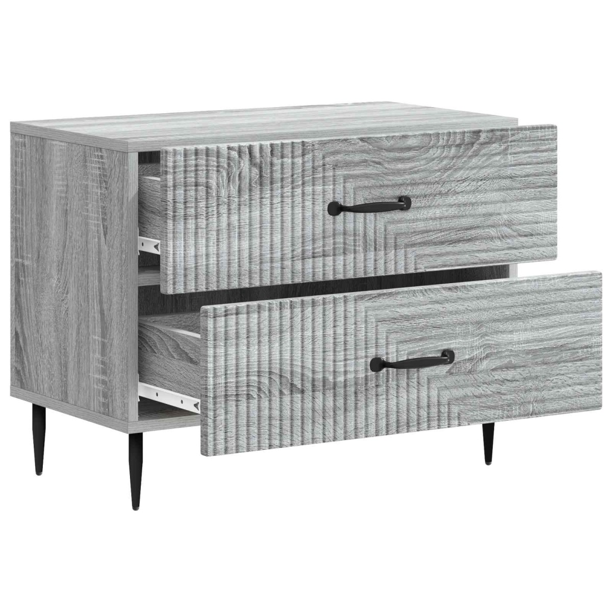 vidaXL Κομοδίνο Γκρι Sonoma 62 x 34,5 x 47,5 εκ Επεξεργασμένο Ξύλο