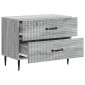 vidaXL Κομοδίνο Γκρι Sonoma 62 x 34,5 x 47,5 εκ Επεξεργασμένο Ξύλο