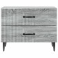 vidaXL Κομοδίνο Γκρι Sonoma 62 x 34,5 x 47,5 εκ Επεξεργασμένο Ξύλο