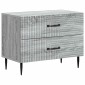vidaXL Κομοδίνο Γκρι Sonoma 62 x 34,5 x 47,5 εκ Επεξεργασμένο Ξύλο