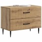 vidaXL Κομοδίνο Artisan Δρυς 62 x 34,5 x 47,5 εκ Επεξεργασμένο Ξύλο