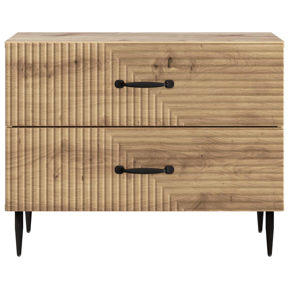 vidaXL Κομοδίνο Artisan Δρυς 62 x 34,5 x 47,5 εκ Επεξεργασμένο Ξύλο