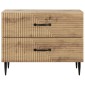 vidaXL Κομοδίνο Artisan Δρυς 62 x 34,5 x 47,5 εκ Επεξεργασμένο Ξύλο
