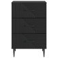 vidaXL Κομοδίνο με συρτάρι Μαύρο 43 x 41 x 66,5 εκ. Επεξεργασμένο Ξύλο