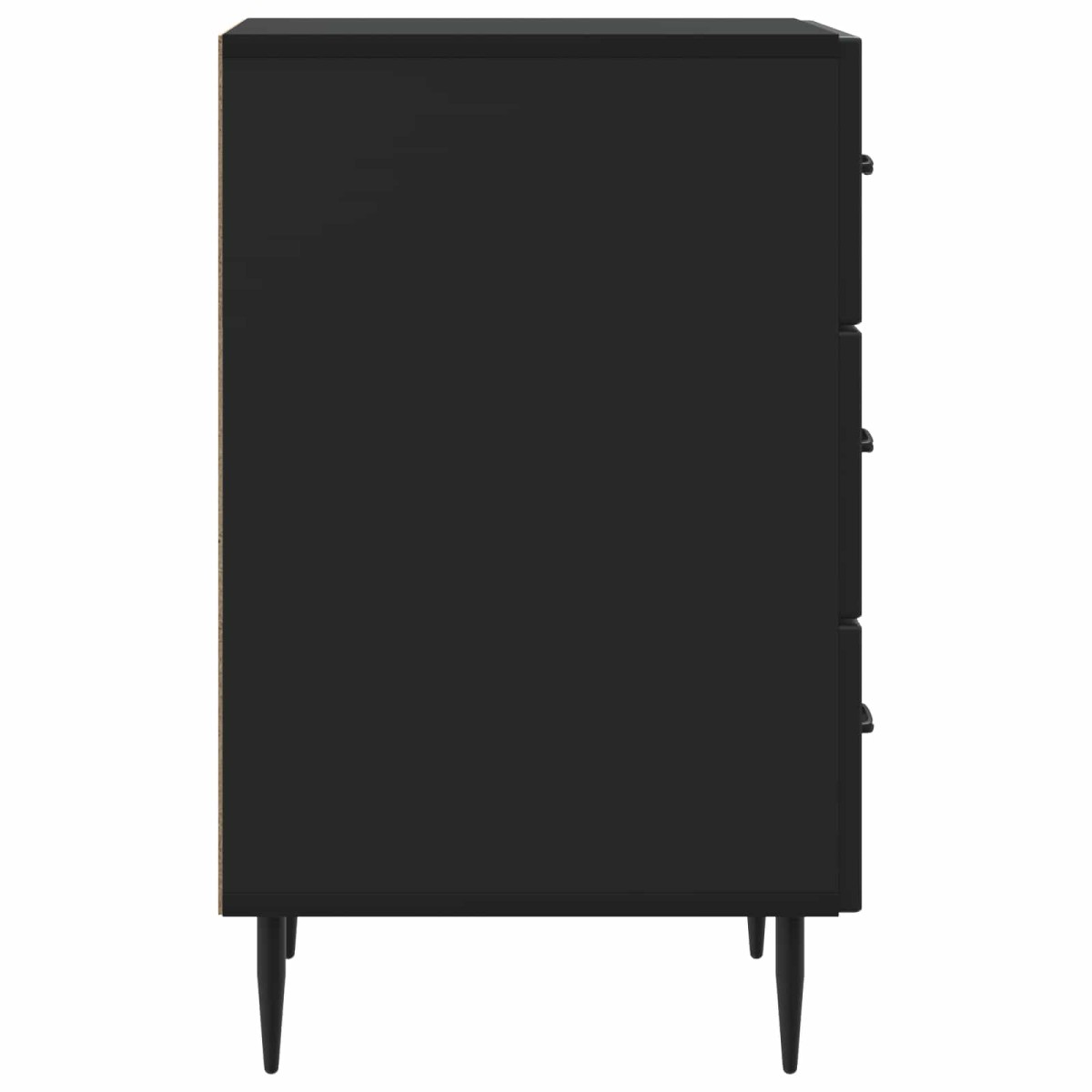 vidaXL Κομοδίνο με συρτάρι Μαύρο 43 x 41 x 66,5 εκ. Επεξεργασμένο Ξύλο