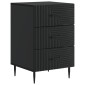 vidaXL Κομοδίνο με συρτάρι Μαύρο 43 x 41 x 66,5 εκ. Επεξεργασμένο Ξύλο