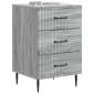 vidaXL Κομοδίνο Γκρι Sonoma 43 x 41 x 66,5 εκ. Επεξεργασμένο Ξύλο