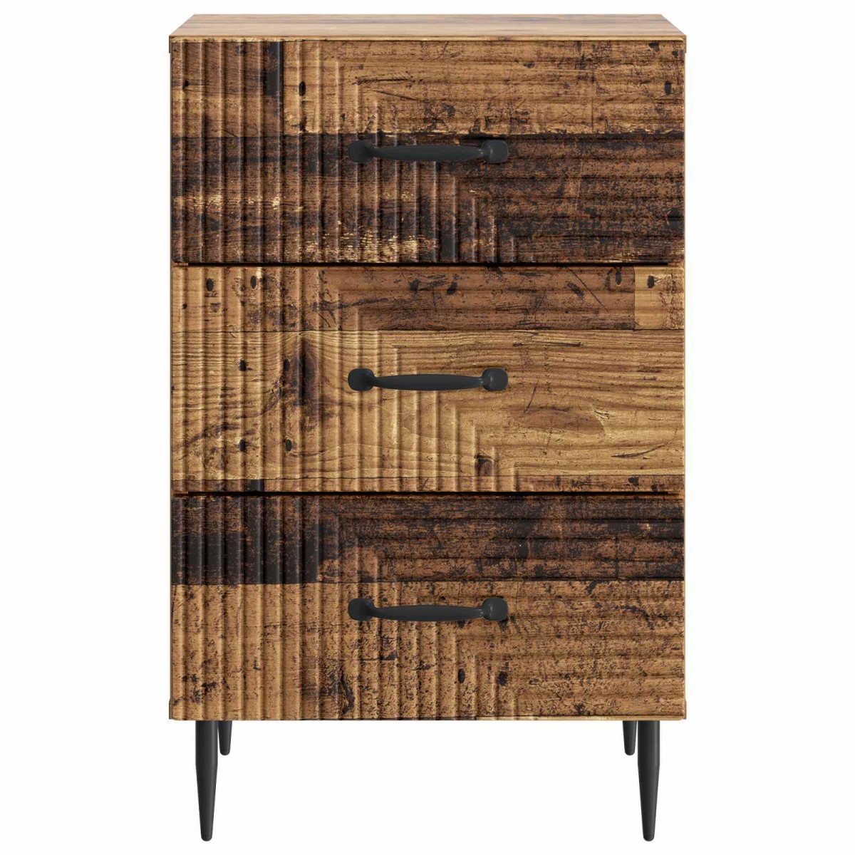 vidaXL Κομοδίνο Παλαιωμένο ξύλο 43 x 41 x 66,5 εκ. Επεξεργασμένο Ξύλο
