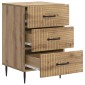 vidaXL Κομοδίνο Artisan Δρυς 43 x 41 x 66,5 εκ. Επεξεργασμένο Ξύλο