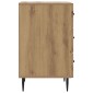 vidaXL Κομοδίνο Artisan Δρυς 43 x 41 x 66,5 εκ. Επεξεργασμένο Ξύλο