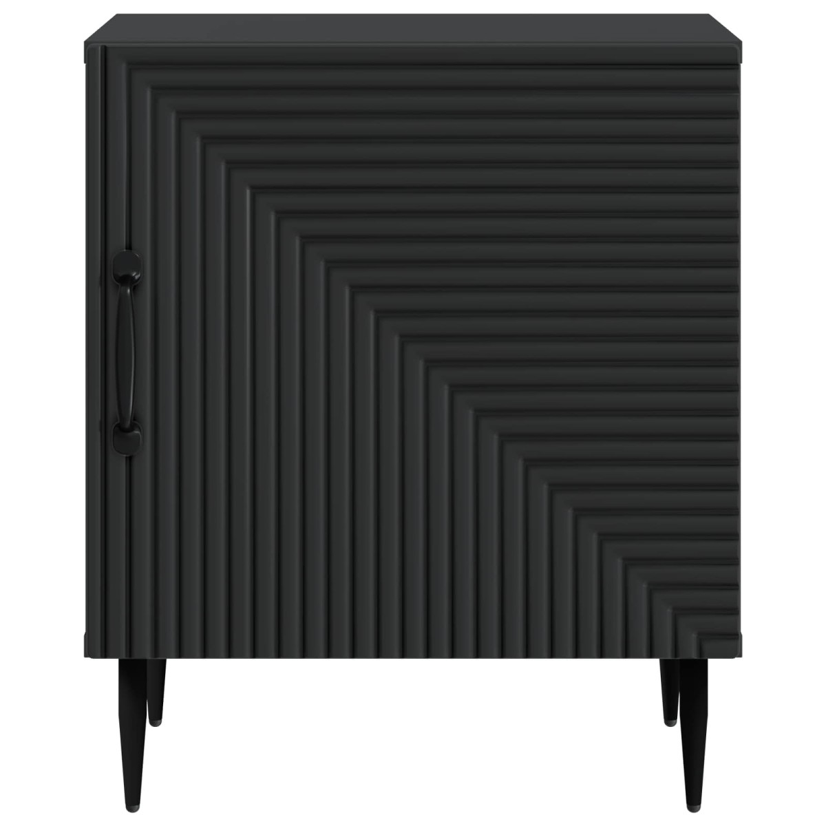 vidaXL Κομοδίνο Μαύρο 43 x 34,5 x 50 εκ Επεξεργασμένο Ξύλο