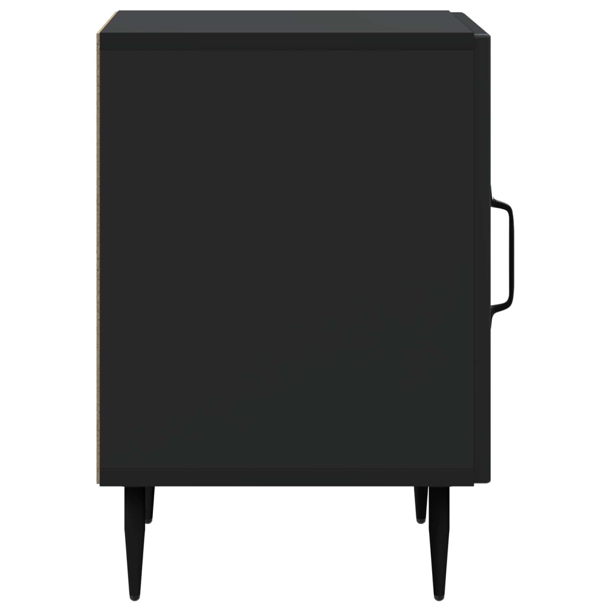 vidaXL Κομοδίνο Μαύρο 43 x 34,5 x 50 εκ Επεξεργασμένο Ξύλο