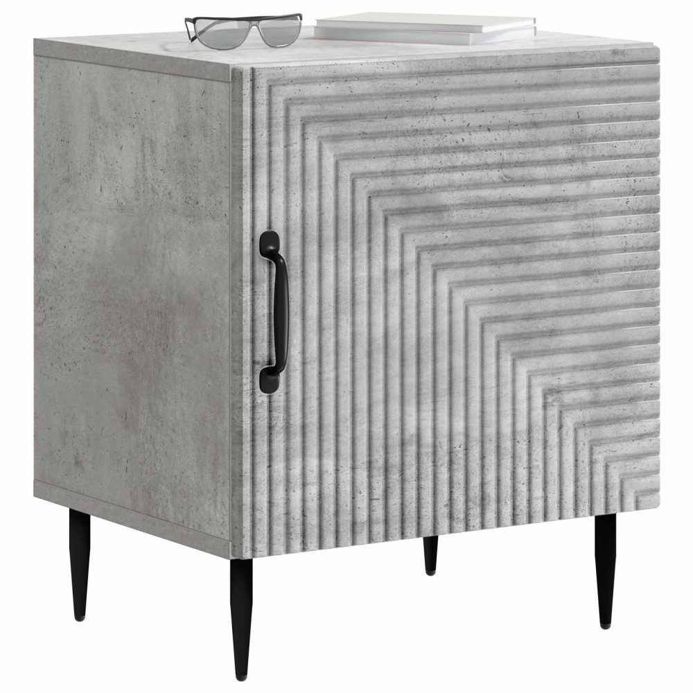 vidaXL Κομοδίνο 2 τμχ. Γκρι Σκυροδέματος 43 x 34,5 x 50 εκ