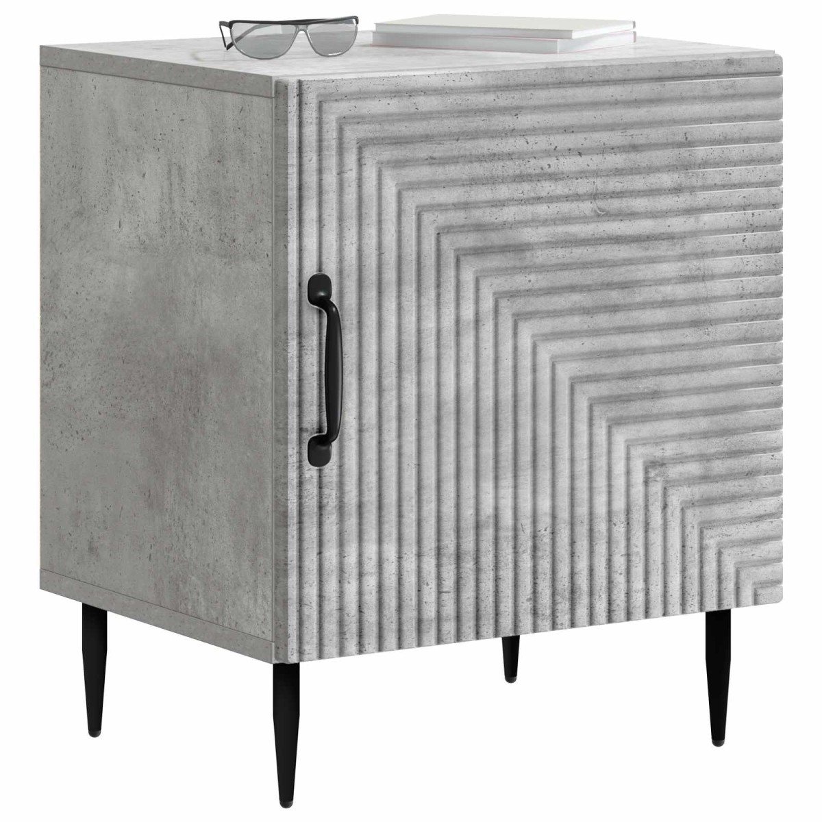vidaXL Κομοδίνο 2 τμχ. Γκρι Σκυροδέματος 43 x 34,5 x 50 εκ