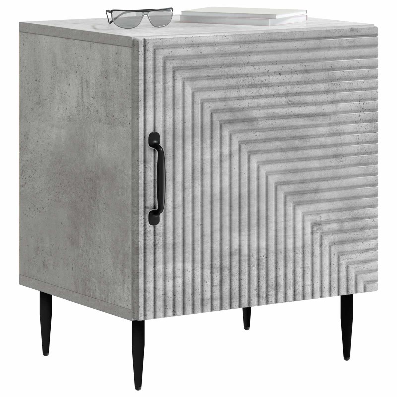 vidaXL Κομοδίνο 2 τμχ. Γκρι Σκυροδέματος 43 x 34,5 x 50 εκ