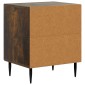 vidaXL Κομοδίνο 2 τμχ. Καπνισμένο Ξύλο Δρυός 43 x 34,5 x 50 εκ