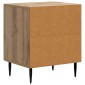 vidaXL Κομοδίνο Artisan Δρυς 43 x 34,5 x 50 εκ Επεξεργασμένο Ξύλο
