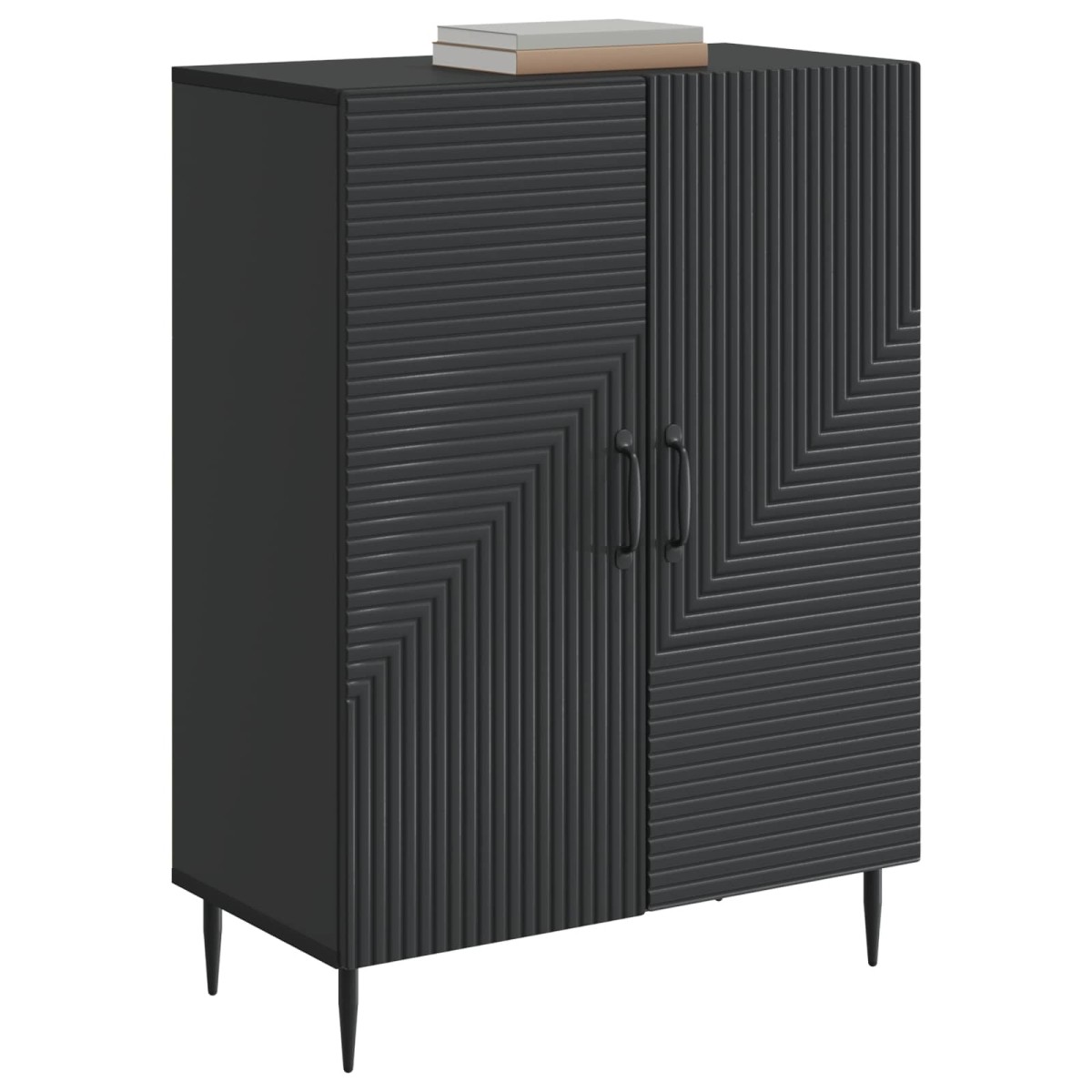 vidaXL Πλαϊνό γραφείο Μαύρο 66 x 34,5 x 89,5 εκ Επεξεργασμένο Ξύλο