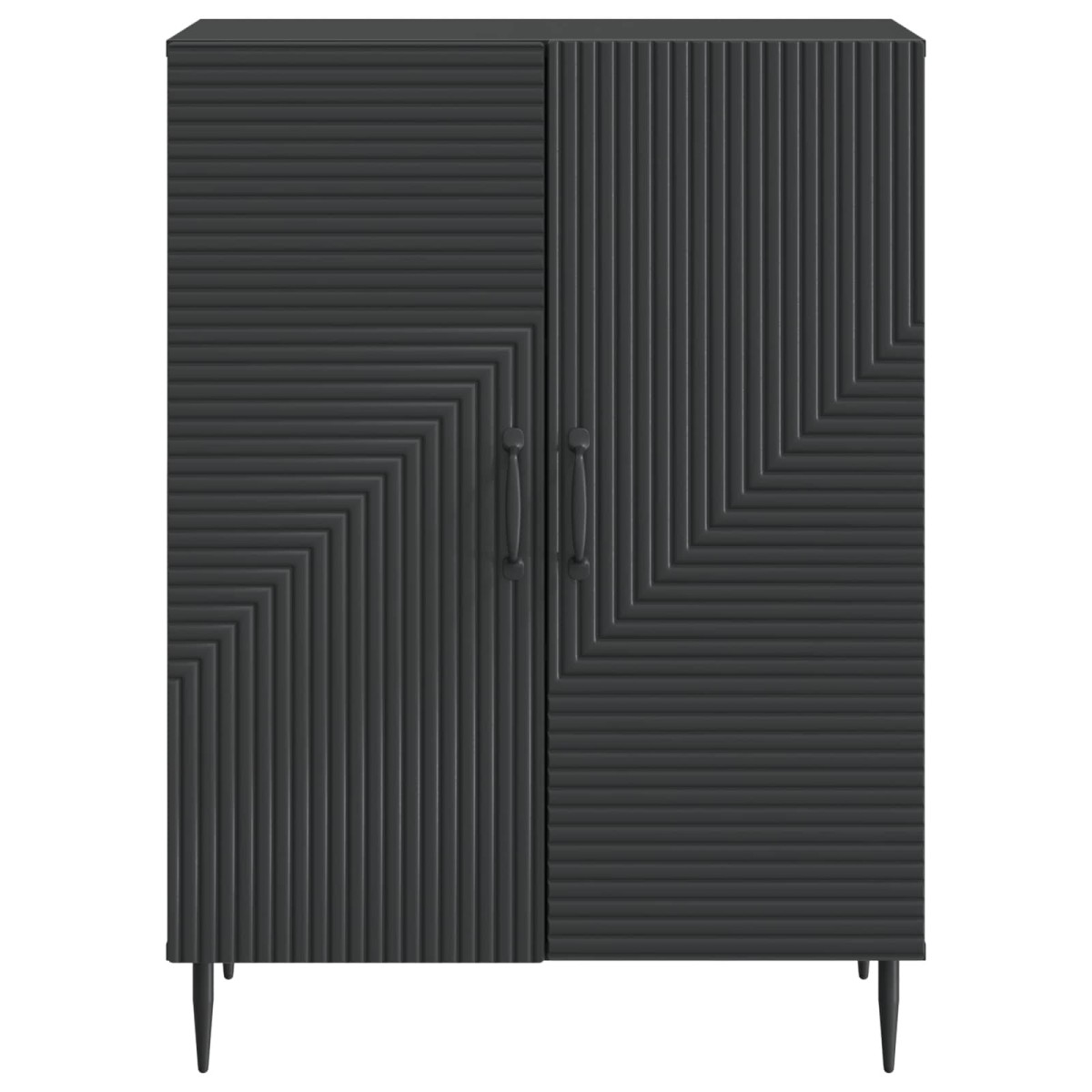 vidaXL Πλαϊνό γραφείο Μαύρο 66 x 34,5 x 89,5 εκ Επεξεργασμένο Ξύλο