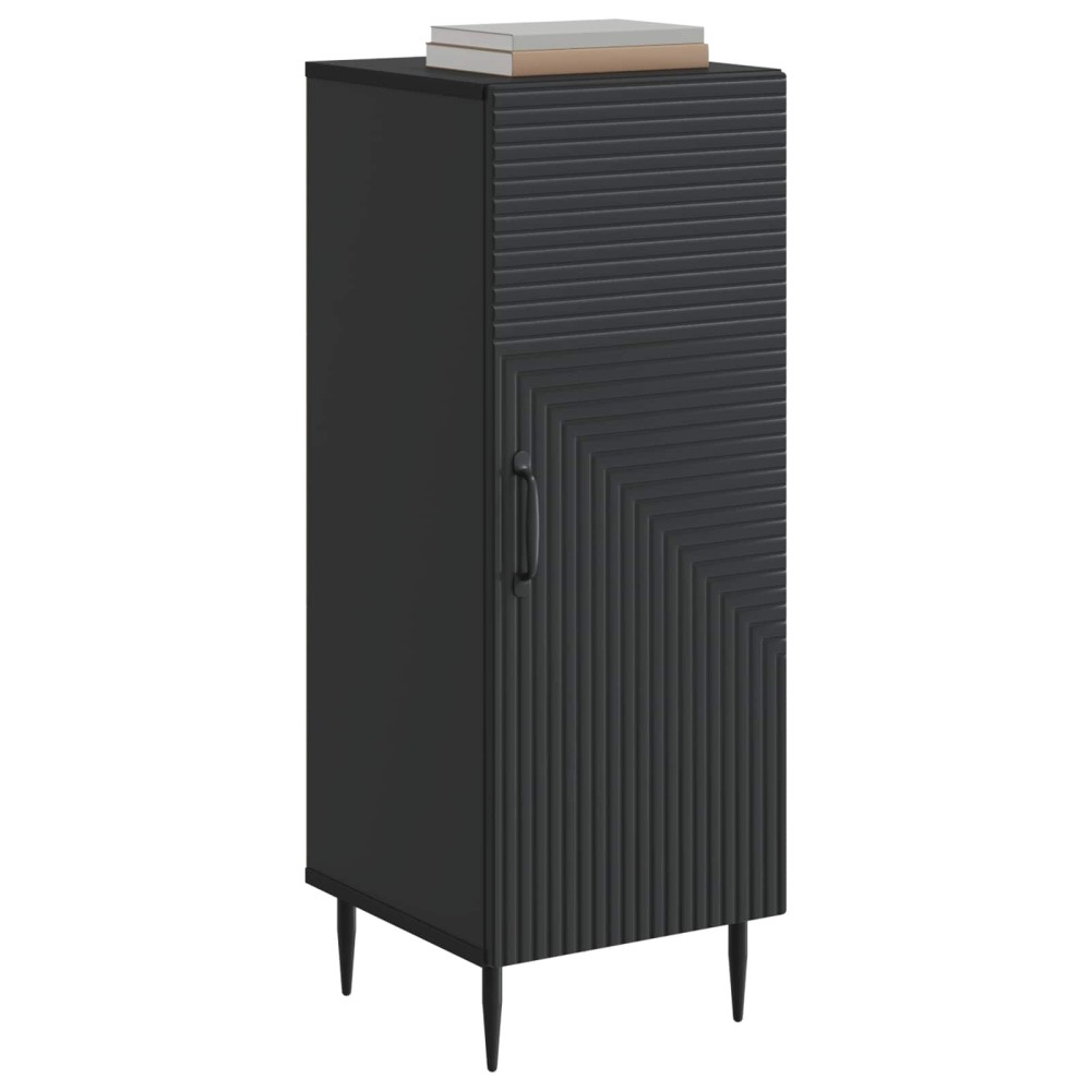 vidaXL Πλαϊνό γραφείο Μαύρο 33 x 34,5 x 89,5 εκ Επεξεργασμένο Ξύλο
