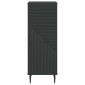 vidaXL Πλαϊνό γραφείο Μαύρο 33 x 34,5 x 89,5 εκ Επεξεργασμένο Ξύλο