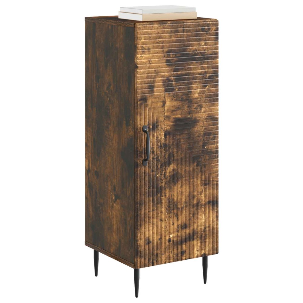 vidaXL Πλαϊνό γραφείο Καπνισμένο Ξύλο Δρυός 33 x 34,5 x 89,5 εκ
