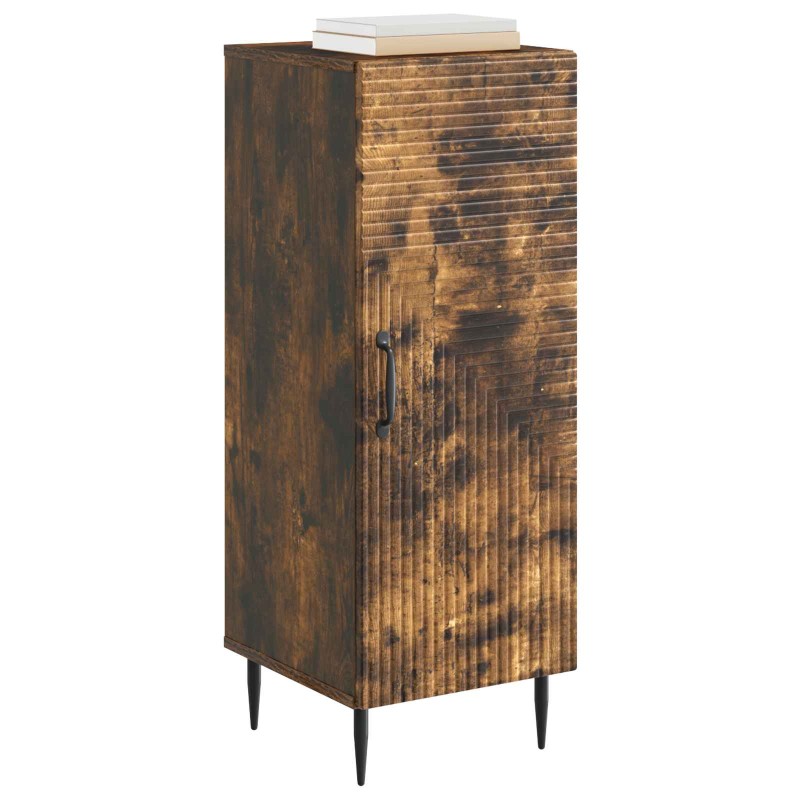 vidaXL Πλαϊνό γραφείο Καπνισμένο Ξύλο Δρυός 33 x 34,5 x 89,5 εκ