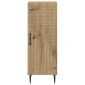 vidaXL Πλαϊνό γραφείο Artisan Δρυς 33 x 34,5 x 89,5 εκ