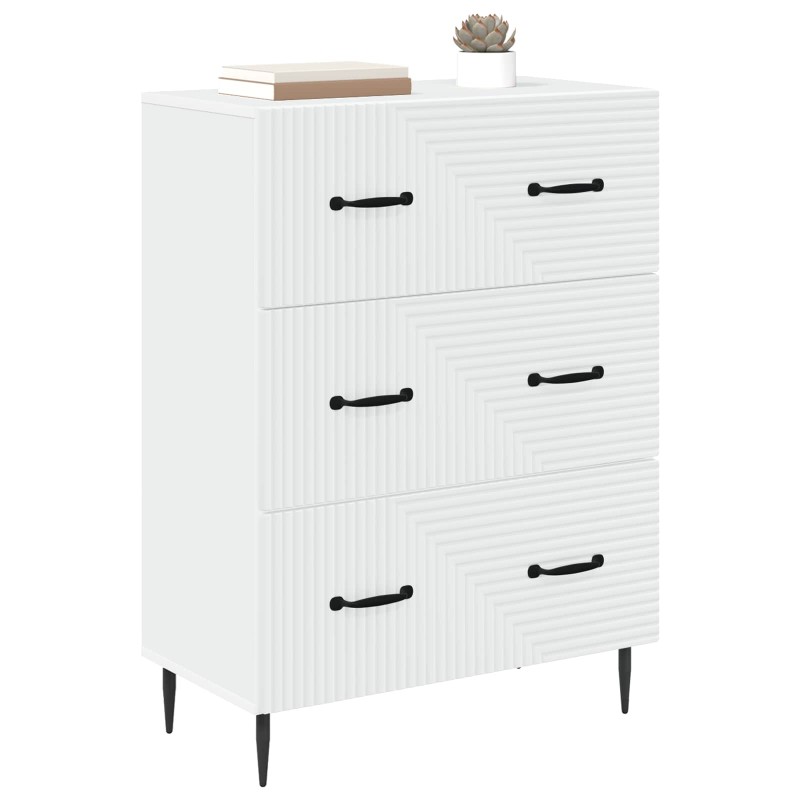 vidaXL Ντουλάπι με Συρτάρια Λευκό 66 x 34,5 x 89,5 εκ