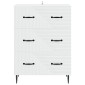 vidaXL Ντουλάπι με Συρτάρια Λευκό 66 x 34,5 x 89,5 εκ