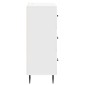 vidaXL Ντουλάπι με Συρτάρια Λευκό 66 x 34,5 x 89,5 εκ