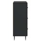 vidaXL Ντουλάπι με Συρτάρια Μαύρο 66 x 34,5 x 89,5 εκ