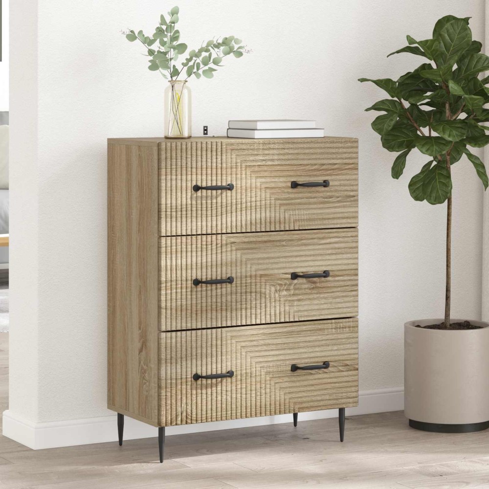 vidaXL Ντουλάπι με Συρτάρια Sonoma Δρυς 66 x 34,5 x 89,5 εκ