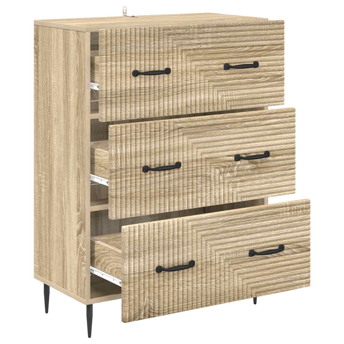 vidaXL Ντουλάπι με Συρτάρια Sonoma Δρυς 66 x 34,5 x 89,5 εκ
