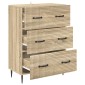 vidaXL Ντουλάπι με Συρτάρια Sonoma Δρυς 66 x 34,5 x 89,5 εκ
