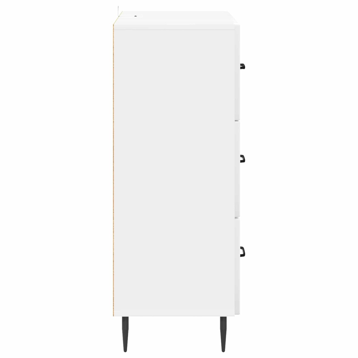 vidaXL Ντουλάπι με Συρτάρια Γυαλιστερό Λευκό 66 x 34,5 x 89,5 εκ
