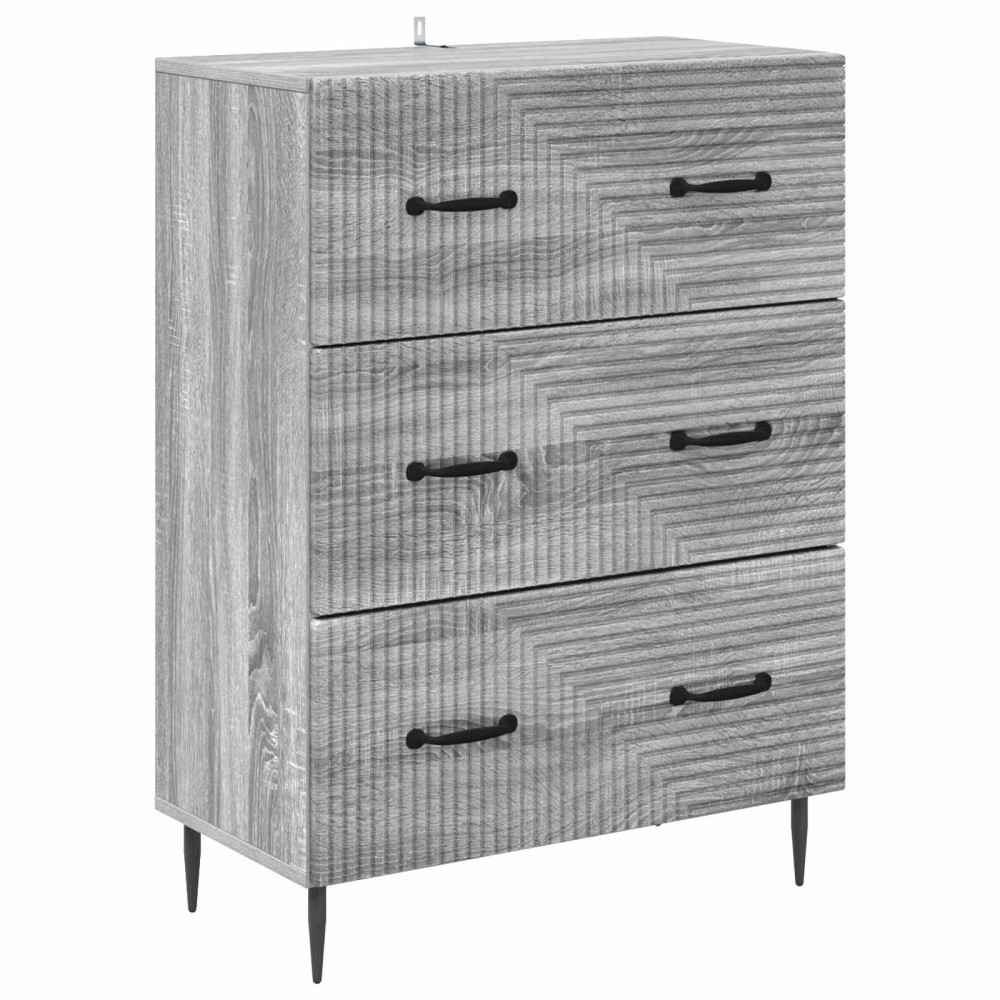 vidaXL Ντουλάπι με Συρτάρια Γκρι Sonoma 66 x 34,5 x 89,5 εκ